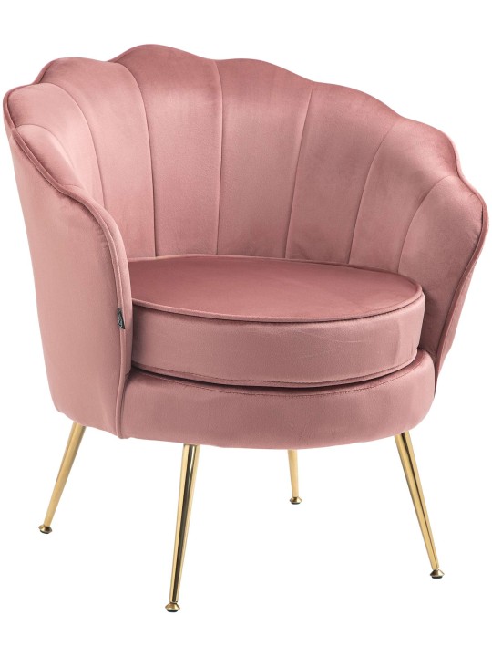 Chaise Rosita velours, rose