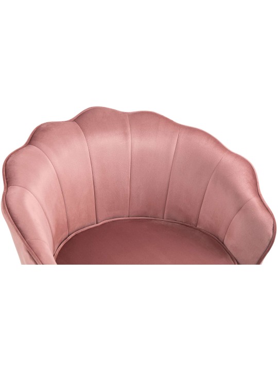 Chaise Rosita velours, rose