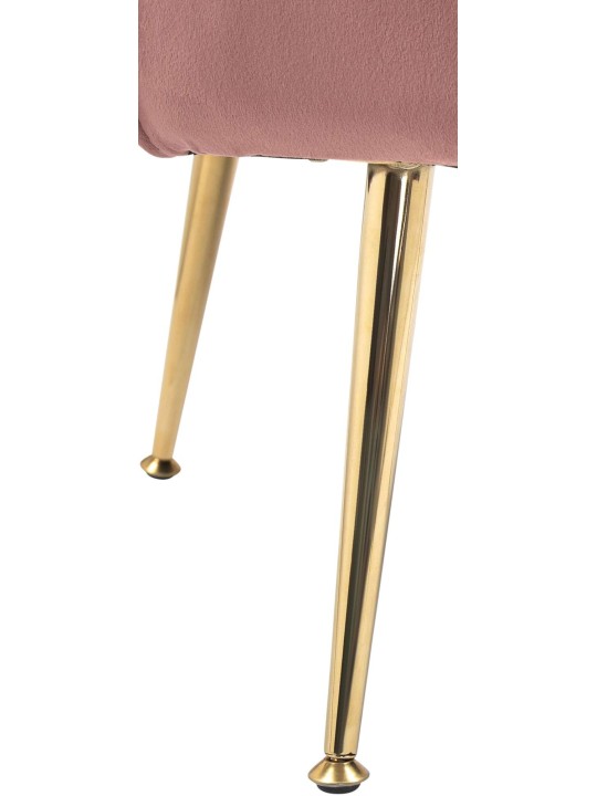 Chaise Rosita velours, rose