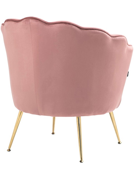 Chaise Rosita velours, rose