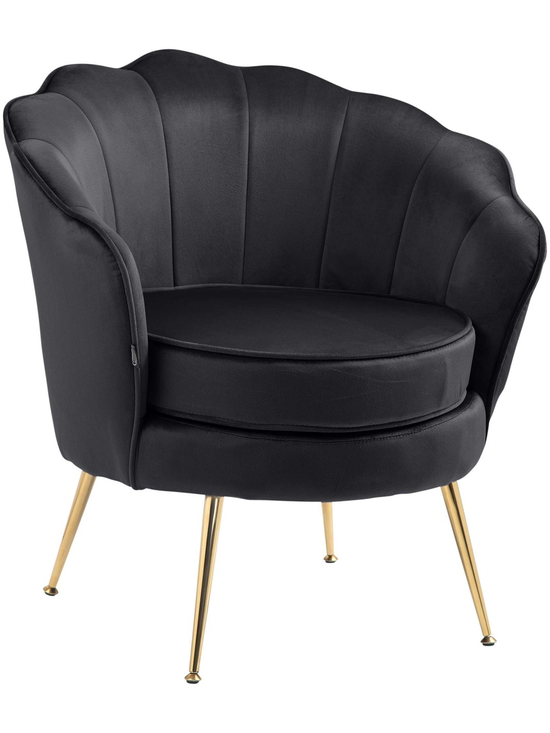 Chaise Rosita velours, noir