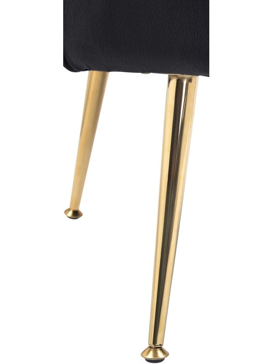 Chaise Rosita velours, noir