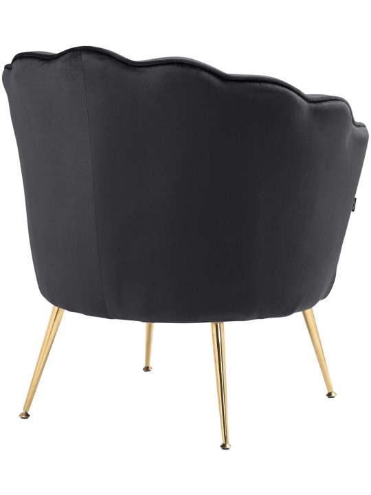 Chaise Rosita velours, noir
