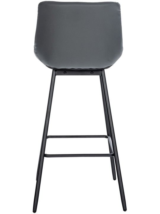 Tabouret de bar Weston simili cuir, gris