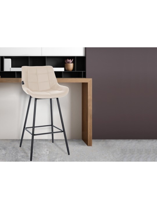 Tabouret de bar Weston simili cuir, crème Tabouret de bar Weston simili cuir, crème