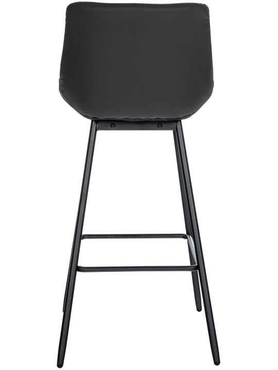 Tabouret de bar Weston simili cuir, noir