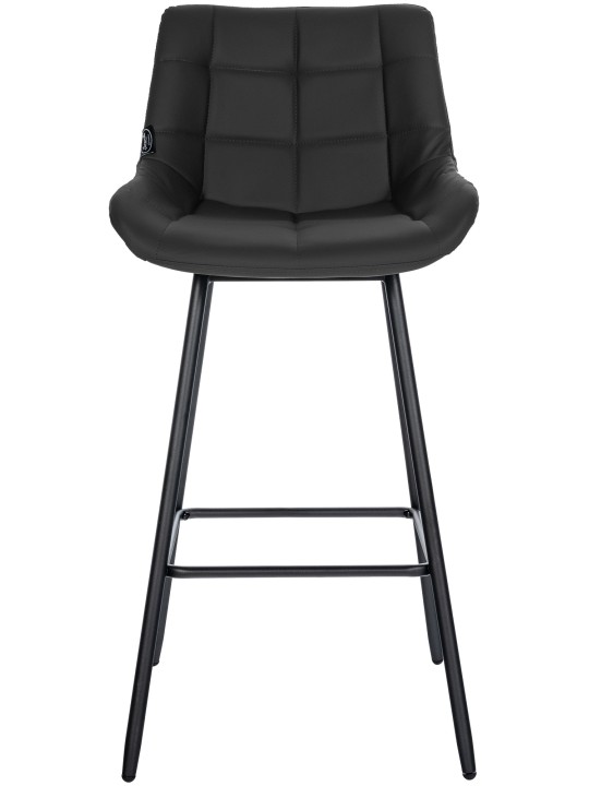 Tabouret de bar Weston simili cuir, noir