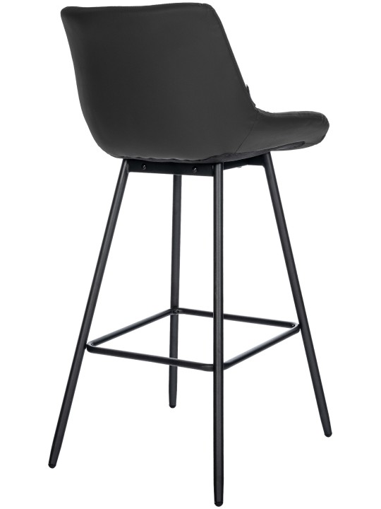 Tabouret de bar Weston simili cuir, noir