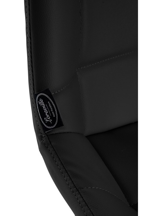 Tabouret de bar Weston simili cuir, noir