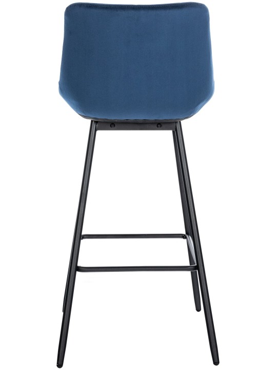 Tabouret de bar Weston velours, bleu Tabouret de bar Weston velours, bleu