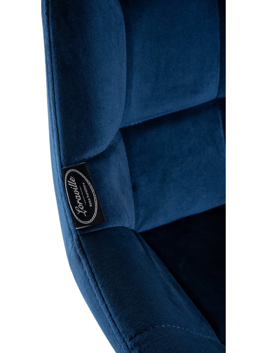 Tabouret de bar Weston velours, bleu Tabouret de bar Weston velours, bleu