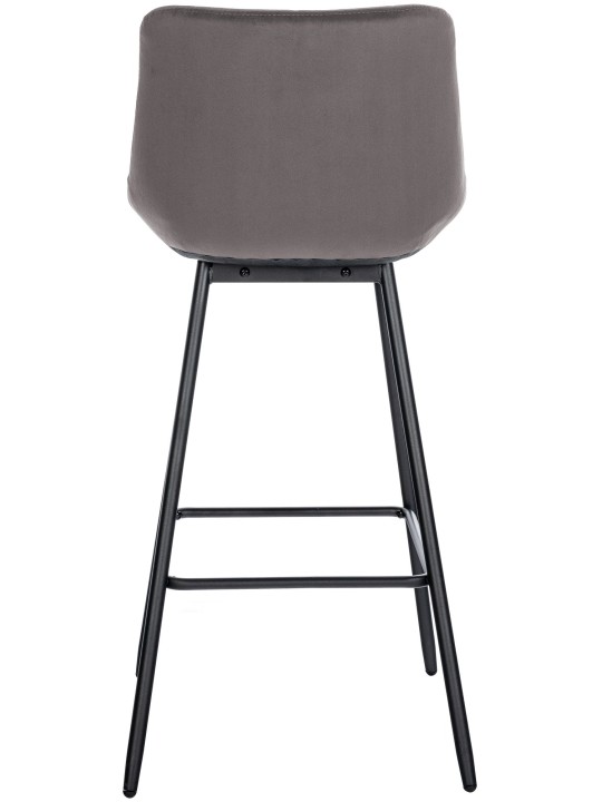Tabouret de bar Weston velours, gris Tabouret de bar Weston velours, gris