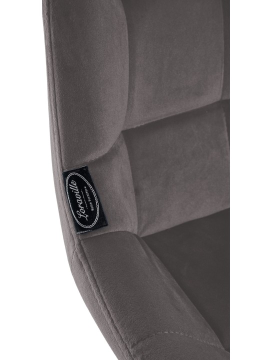 Tabouret de bar Weston velours, gris Tabouret de bar Weston velours, gris