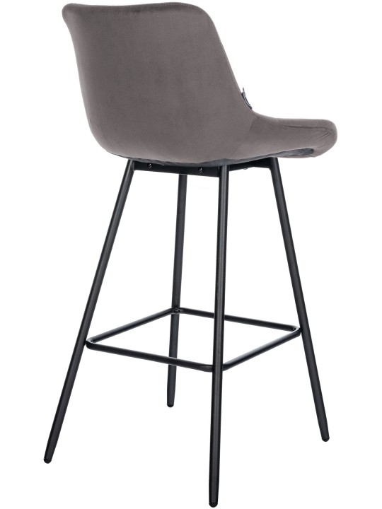Tabouret de bar Weston velours, gris Tabouret de bar Weston velours, gris
