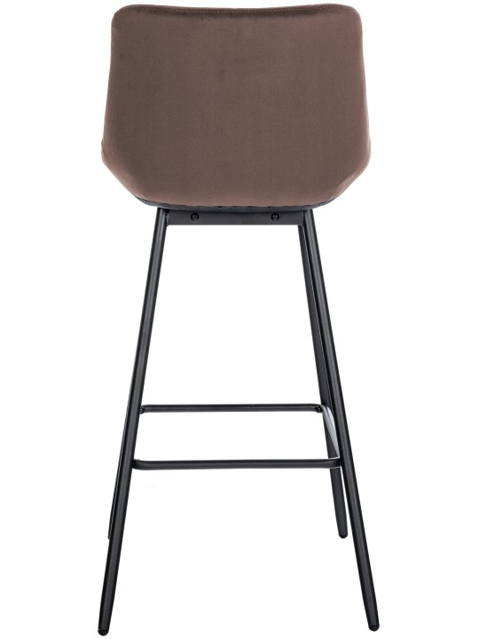 Tabouret de bar Weston velours, brun