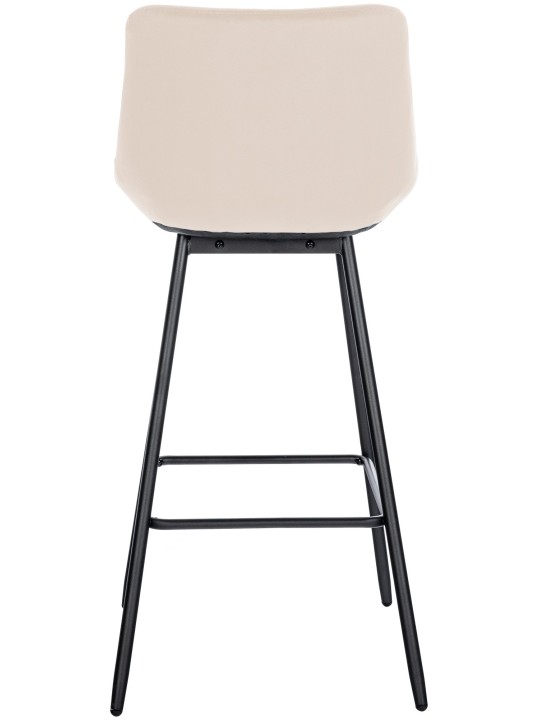 Tabouret de bar Weston velours, crème
