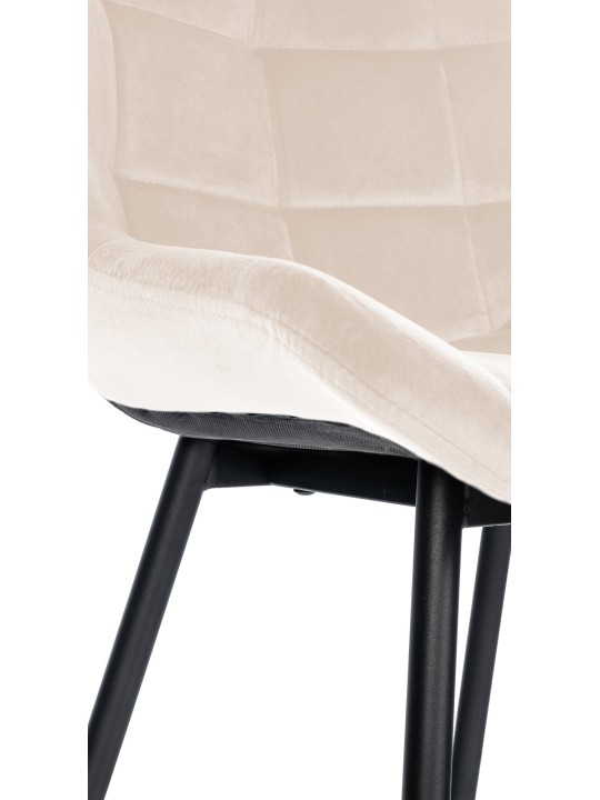 Tabouret de bar Weston velours, crème