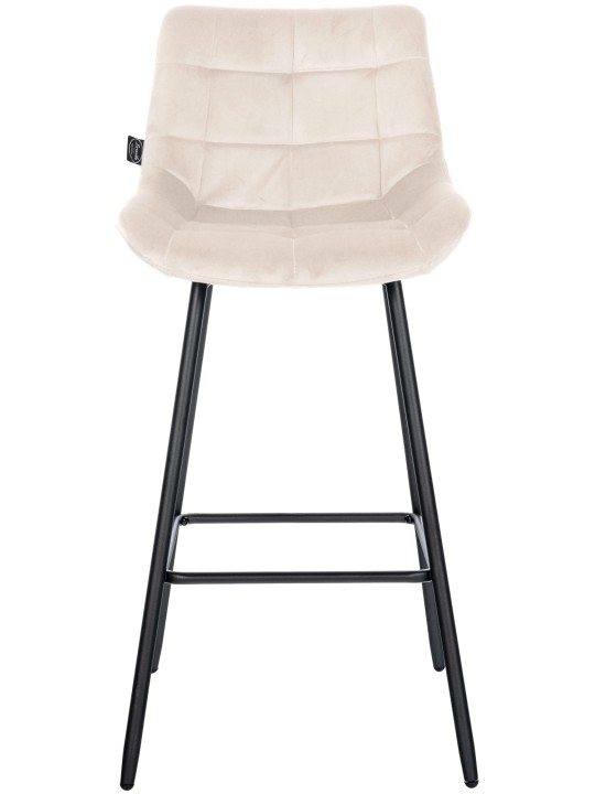 Tabouret de bar Weston velours, crème