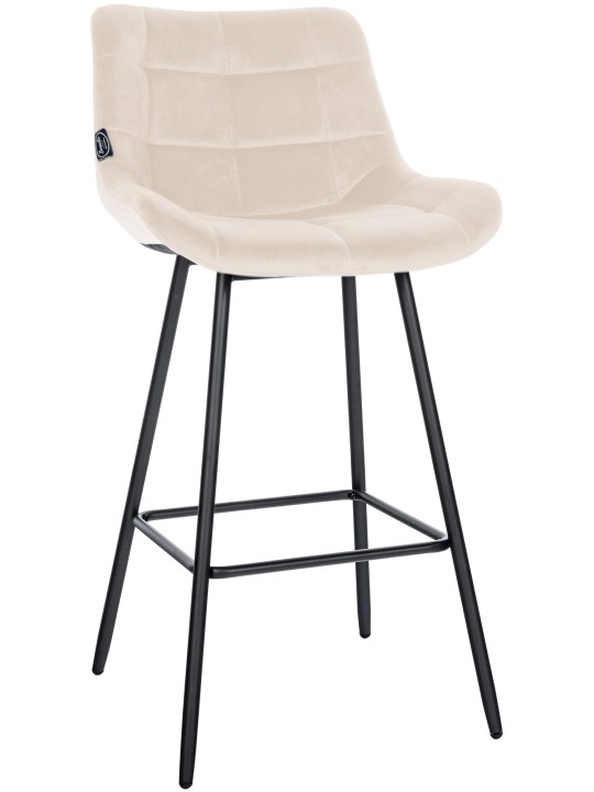 Tabouret de bar Weston velours, crème