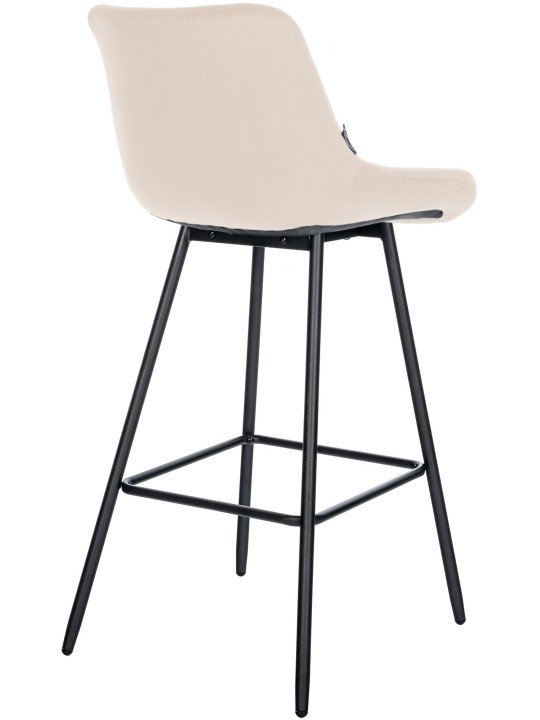 Tabouret de bar Weston velours, crème