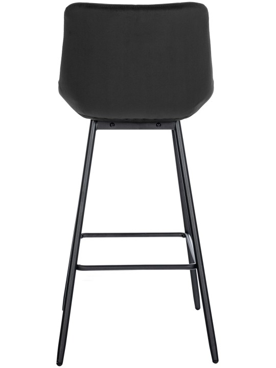 Tabouret de bar Weston velours, noir
