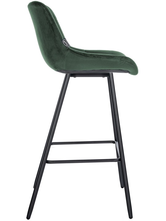 Tabouret de bar Weston velours, vert foncé Tabouret de bar Weston velours, vert foncé