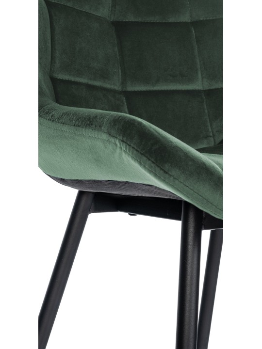 Tabouret de bar Weston velours, vert foncé Tabouret de bar Weston velours, vert foncé