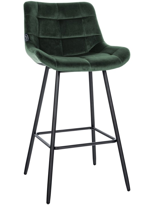 Tabouret de bar Weston velours, vert foncé Tabouret de bar Weston velours, vert foncé