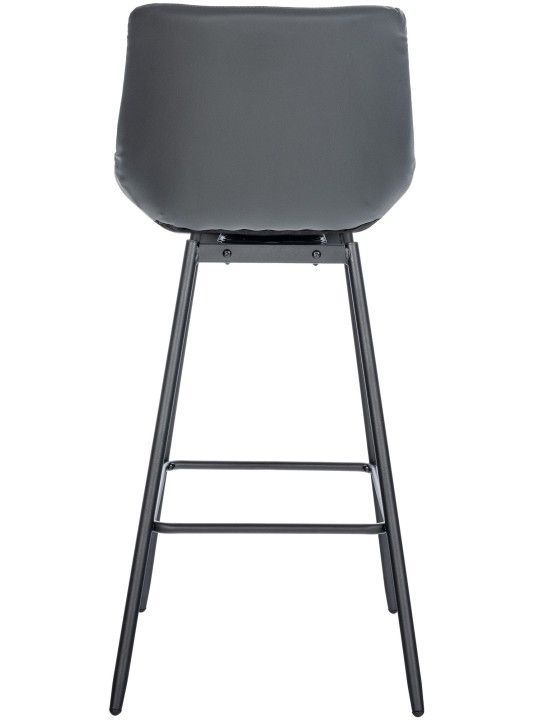 Tabouret de bar pivotant Weston simili cuir, gris Tabouret de bar pivotant Weston simili cuir, gris