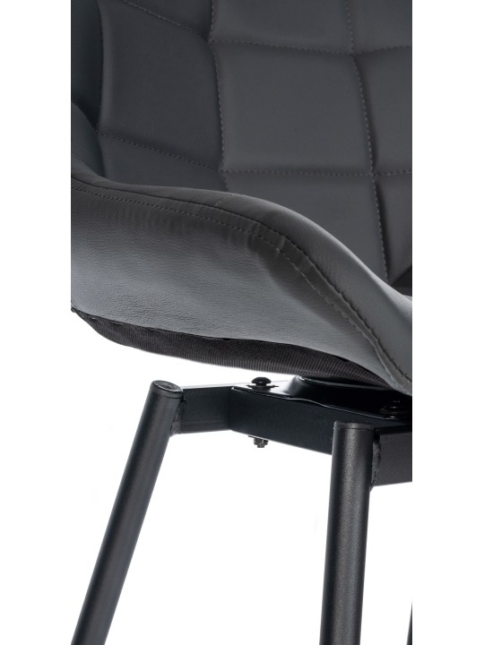 Tabouret de bar pivotant Weston simili cuir, gris Tabouret de bar pivotant Weston simili cuir, gris