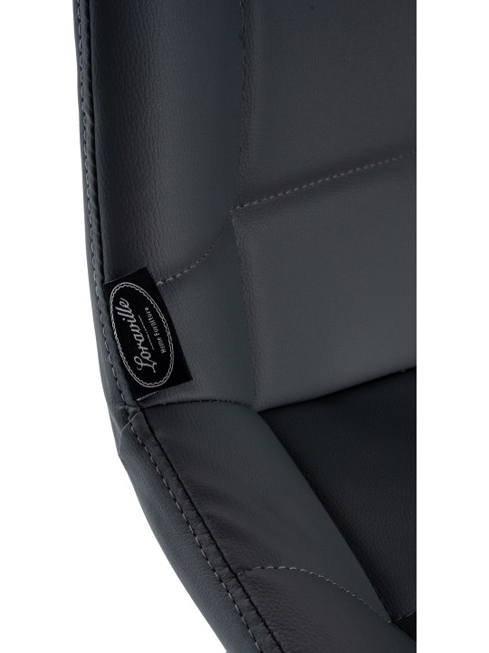 Tabouret de bar pivotant Weston simili cuir, gris Tabouret de bar pivotant Weston simili cuir, gris