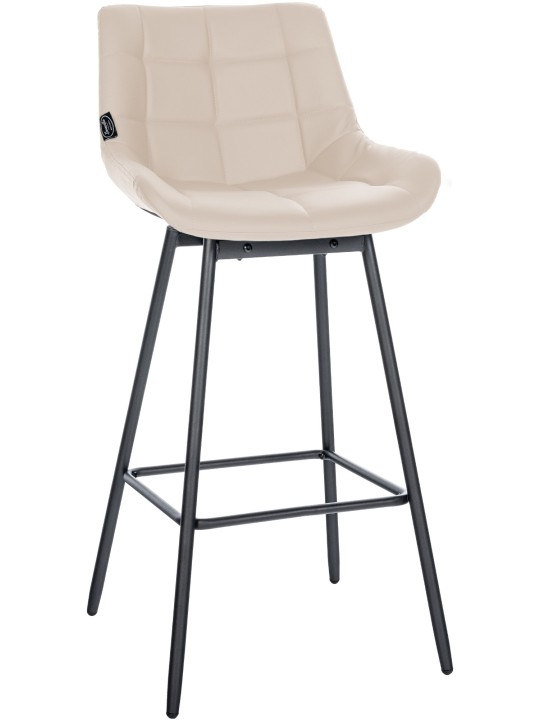 Tabouret de bar pivotant Weston simili cuir, crème Tabouret de bar pivotant Weston simili cuir, crème