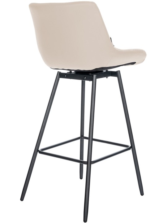 Tabouret de bar pivotant Weston simili cuir, crème Tabouret de bar pivotant Weston simili cuir, crème