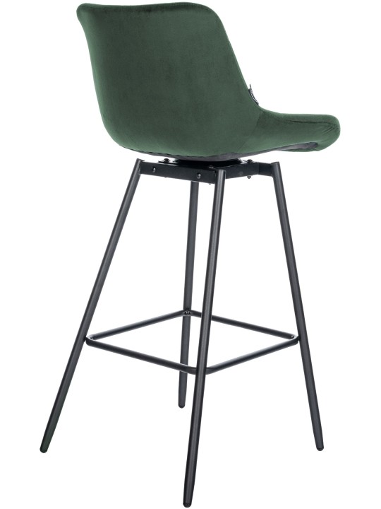 Tabouret de bar pivotant Weston Velours, vert foncé Tabouret de bar pivotant Weston Velours, vert foncé