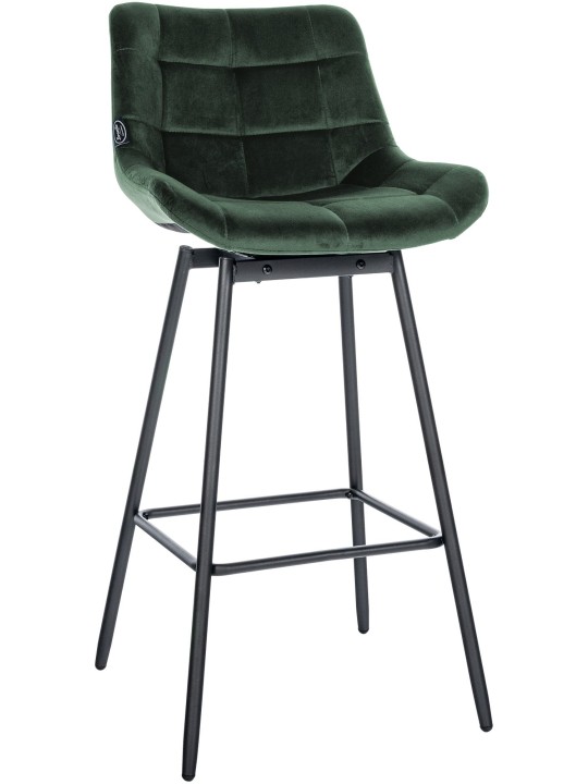 Tabouret de bar pivotant Weston Velours, vert foncé Tabouret de bar pivotant Weston Velours, vert foncé