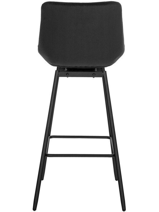Tabouret de bar pivotant Weston Velours, noir