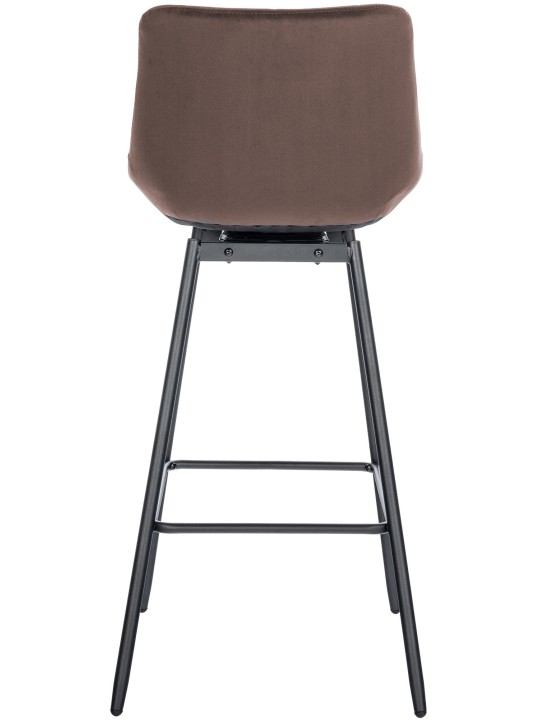 Tabouret de bar pivotant Weston Velours, brun