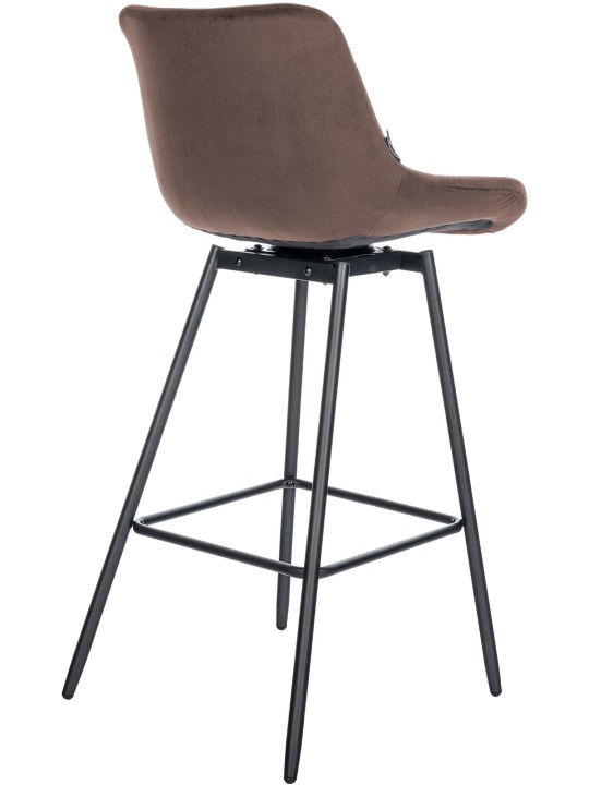 Tabouret de bar pivotant Weston Velours, brun