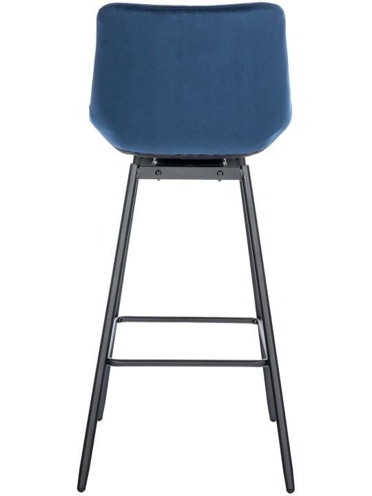 Tabouret de bar pivotant Weston Velours, bleu Tabouret de bar pivotant Weston Velours, bleu
