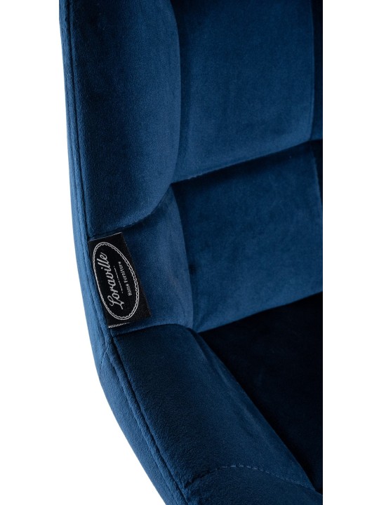 Tabouret de bar pivotant Weston Velours, bleu Tabouret de bar pivotant Weston Velours, bleu