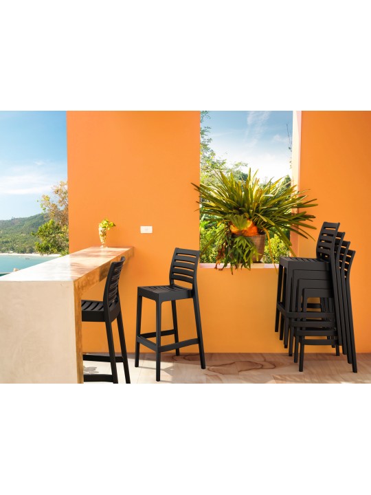 Tabouret de bar Ares, noir