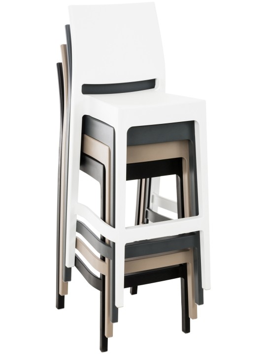 Lot de 2 tabourets de bar Maya, noir