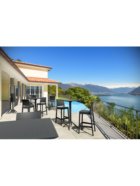 Lot de 2 tabourets de bar Maya, noir