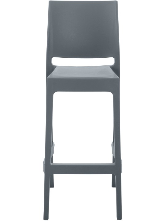 Lot de 2 tabourets de bar Maya, gris foncé