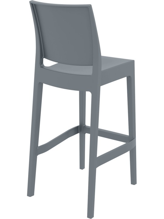 Lot de 2 tabourets de bar Maya, gris foncé