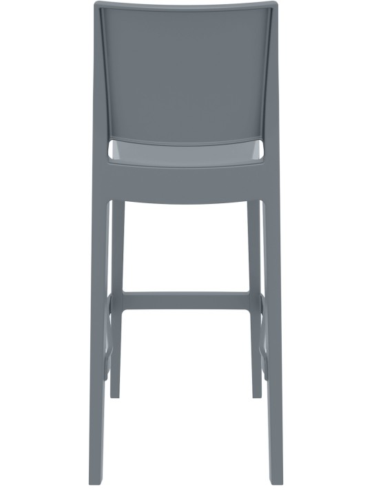 Lot de 2 tabourets de bar Maya, gris foncé