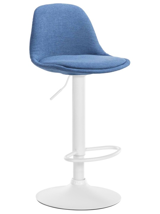 Tabouret de bar Kiel tissu, bleu