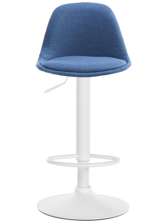 Tabouret de bar Kiel tissu, bleu