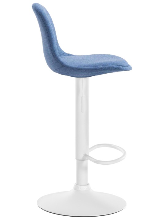 Tabouret de bar Kiel tissu, bleu