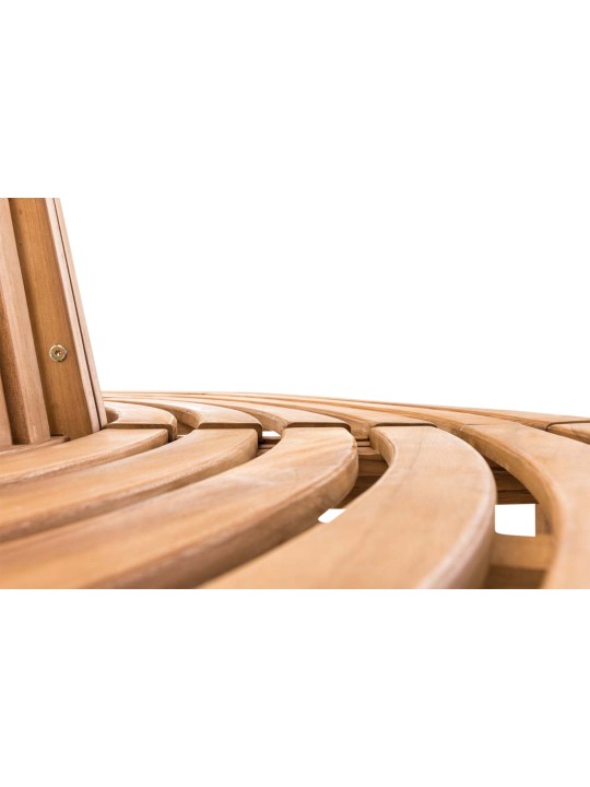 Banc en leming demi-rond 250 cm, teck